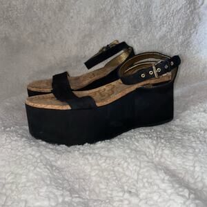 Sam Edelman Black Suede Henley Sandal
